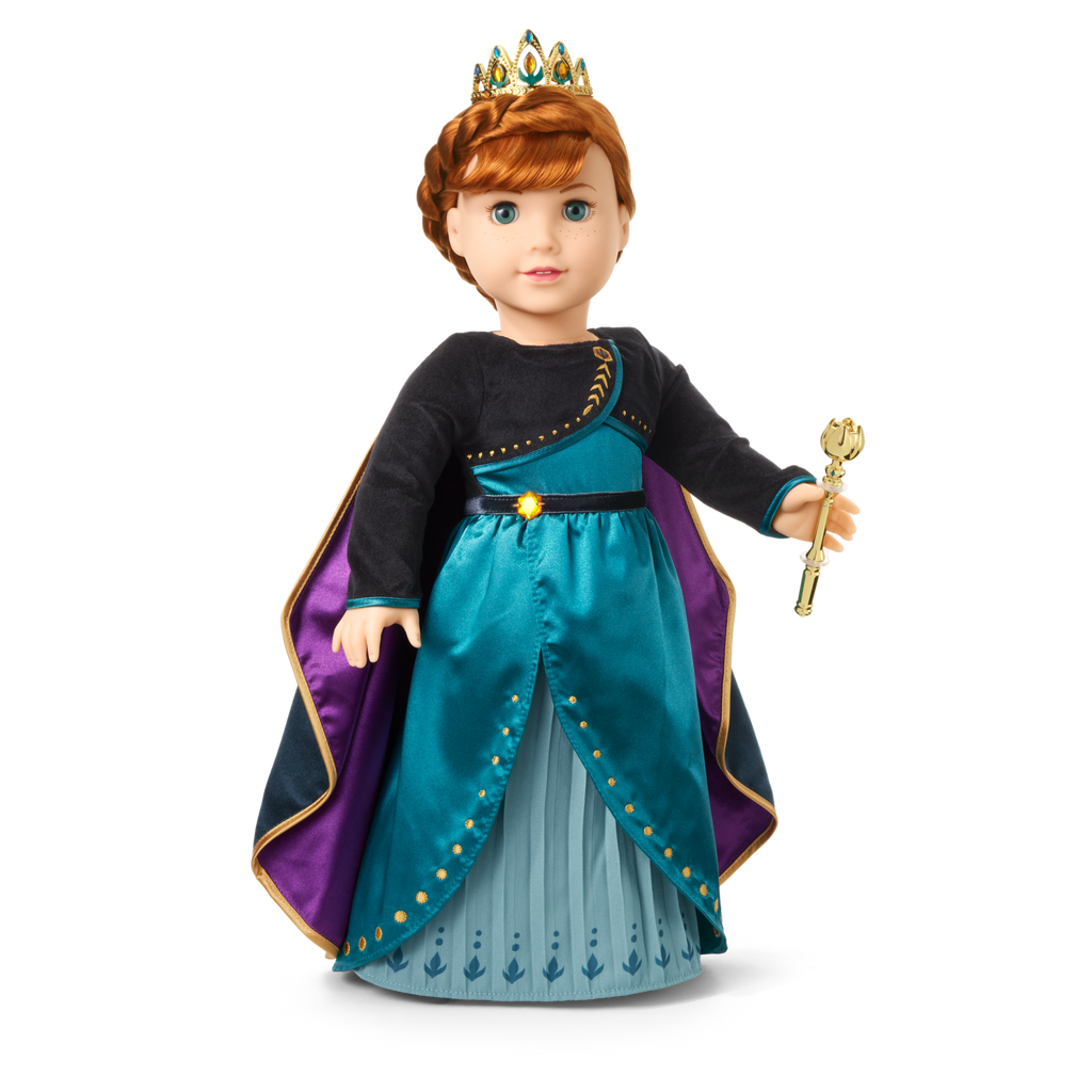 Disney Frozen Queen Anna Outfit & Accessories for 18-inch Dolls by American Girl?