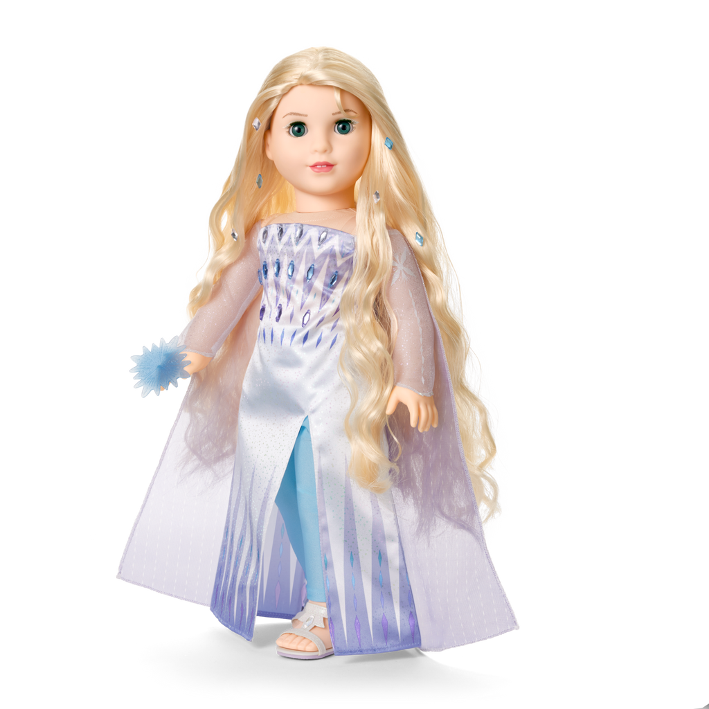 Disney Frozen Snow Queen Elsa Outfit & Accessories for 18-inch Dolls by American Girl?