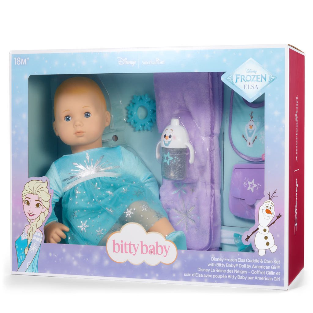 Disney Frozen Elsa Cuddle & Care Set with Bitty Baby? Doll by American Girl?