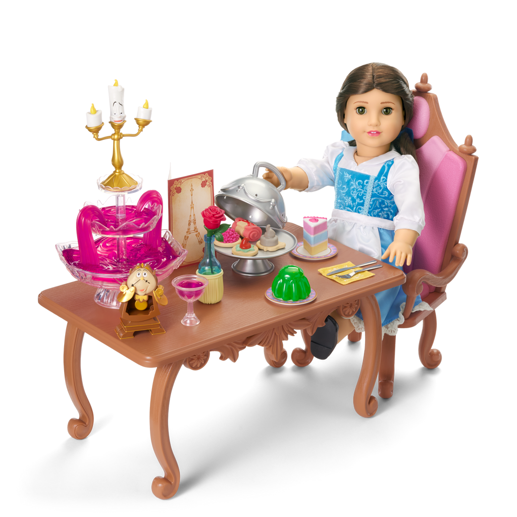 Disney Princess Belle Enchanted Castle Dining Set & Friends for 18-inch Dolls by American Girl?