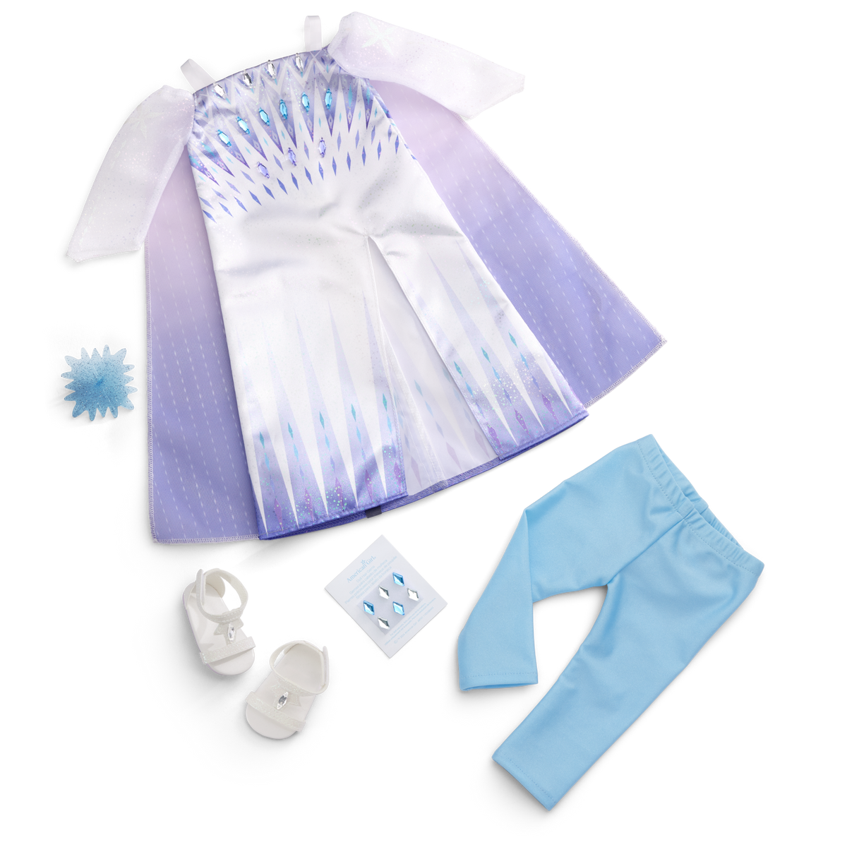 Disney Frozen Snow Queen Elsa Outfit & Accessories for 18-inch Dolls by American Girl?