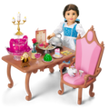 Disney Princess Belle Enchanted Castle Dining Set, Blue Dress & Friends Bundle for 18-inch Dolls