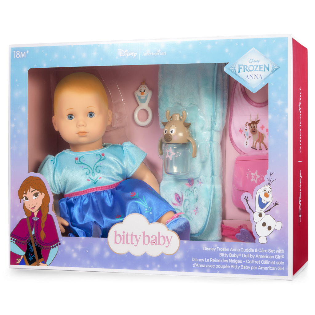 Disney Frozen Anna Cuddle & Care Set with Bitty Baby? Doll by American Girl?
