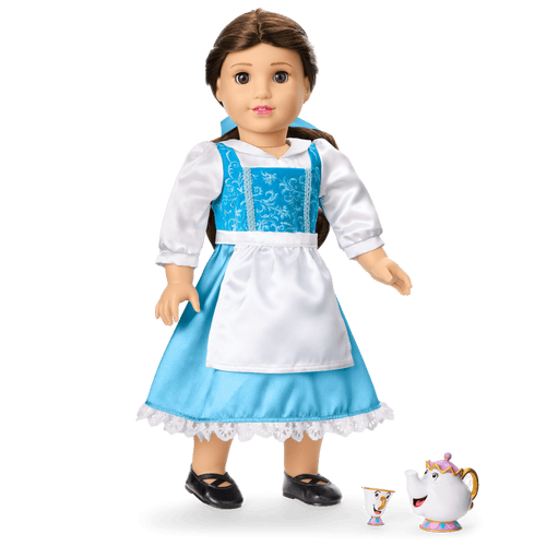 American Girl? Disney Princess Belle Blue Dress, Mrs. Potts, Chip & Accessories for 18-inch Dolls