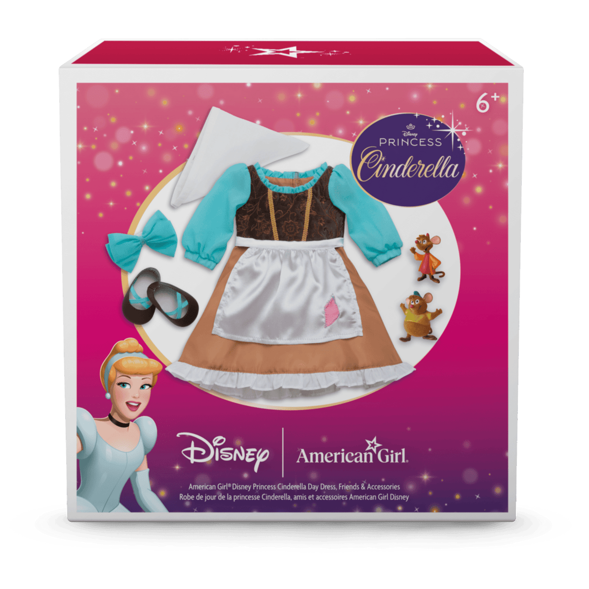 American Girl? Disney Princess Cinderella Day Dress, Friends & Accessories for 18-inch Dolls