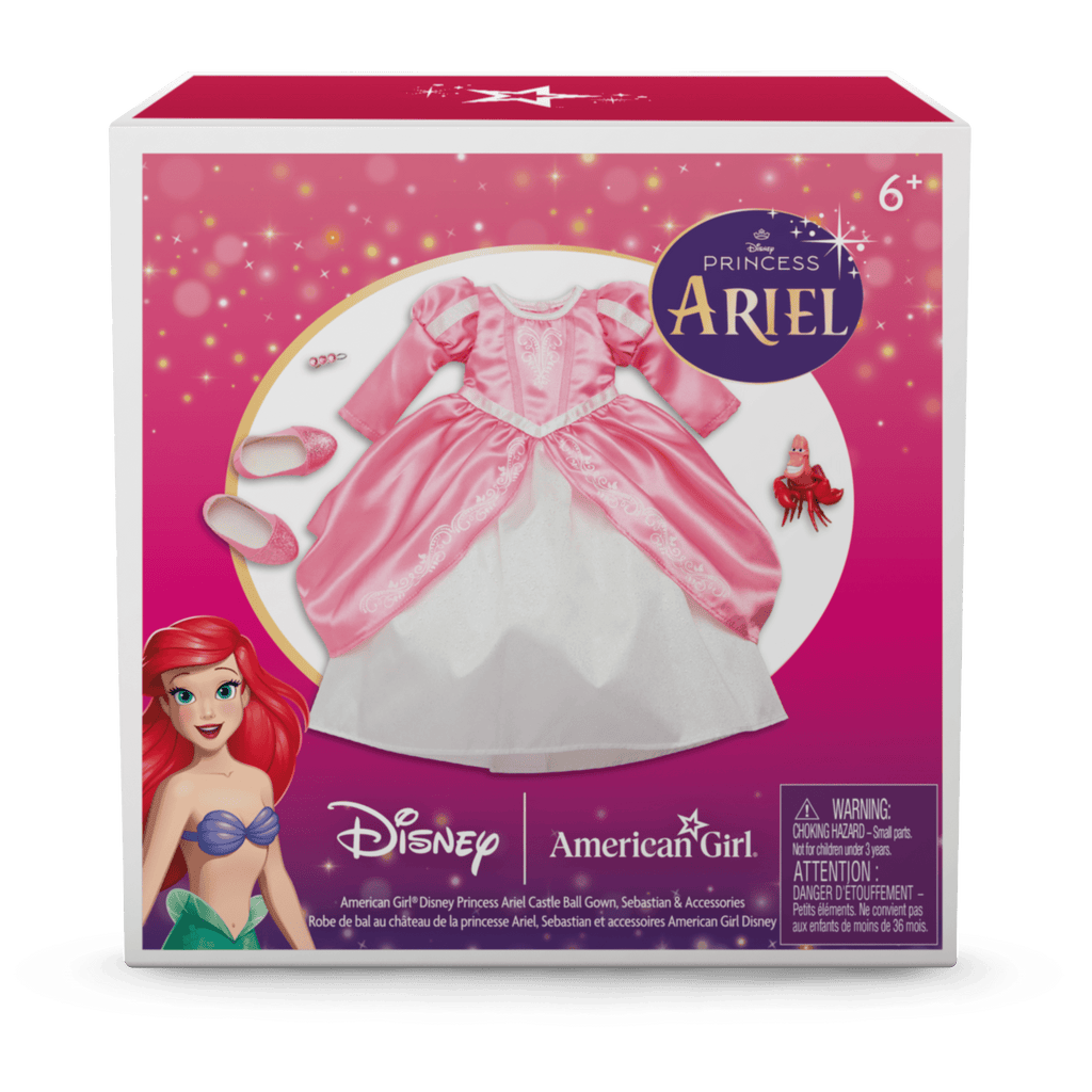 American Girl? Disney Princess Ariel Castle Ball Gown, Sebastian & Accessories for 18-inch Dolls