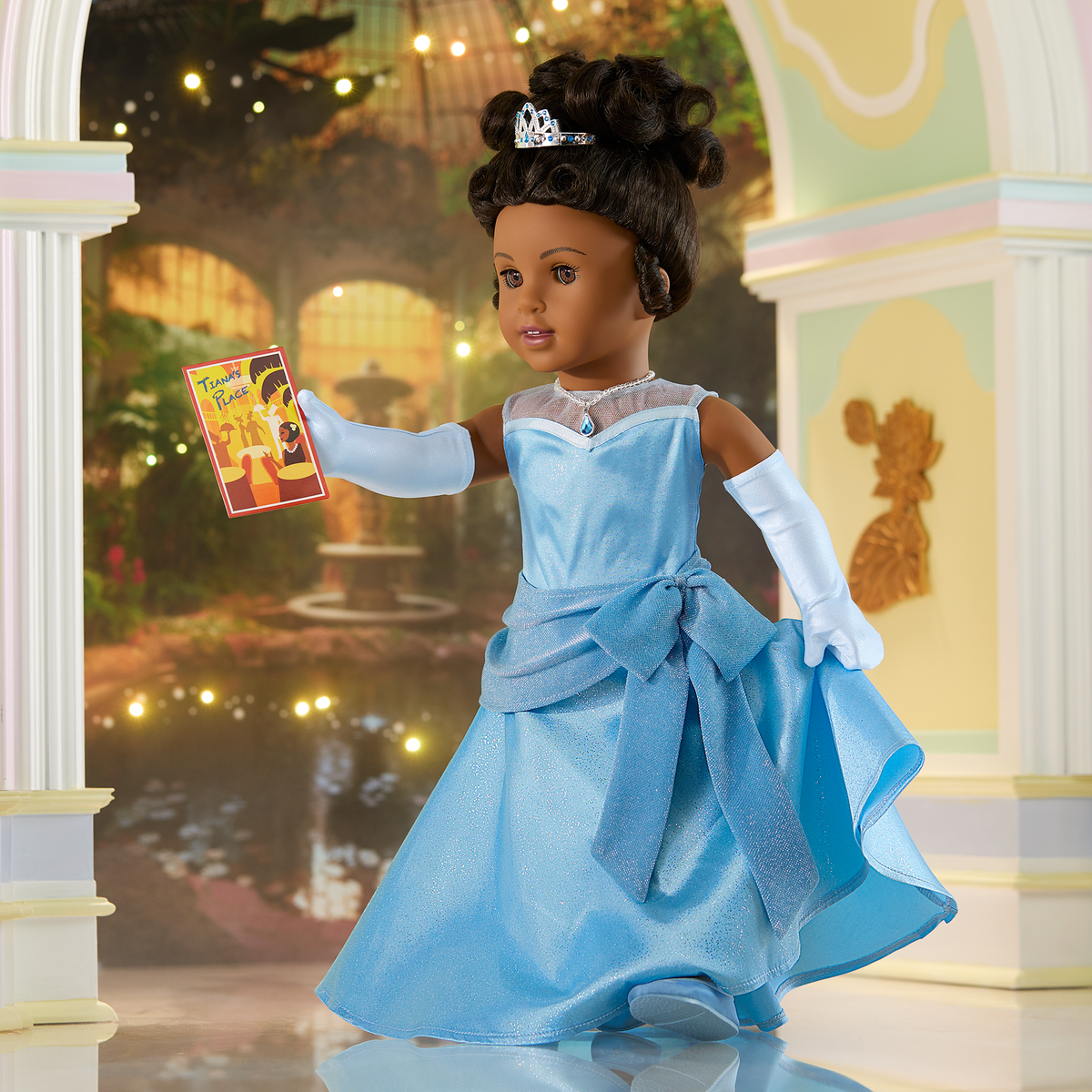 American Girl? Disney Princess Tiana Evening Star Dress & Accessories for 18-inch Dolls