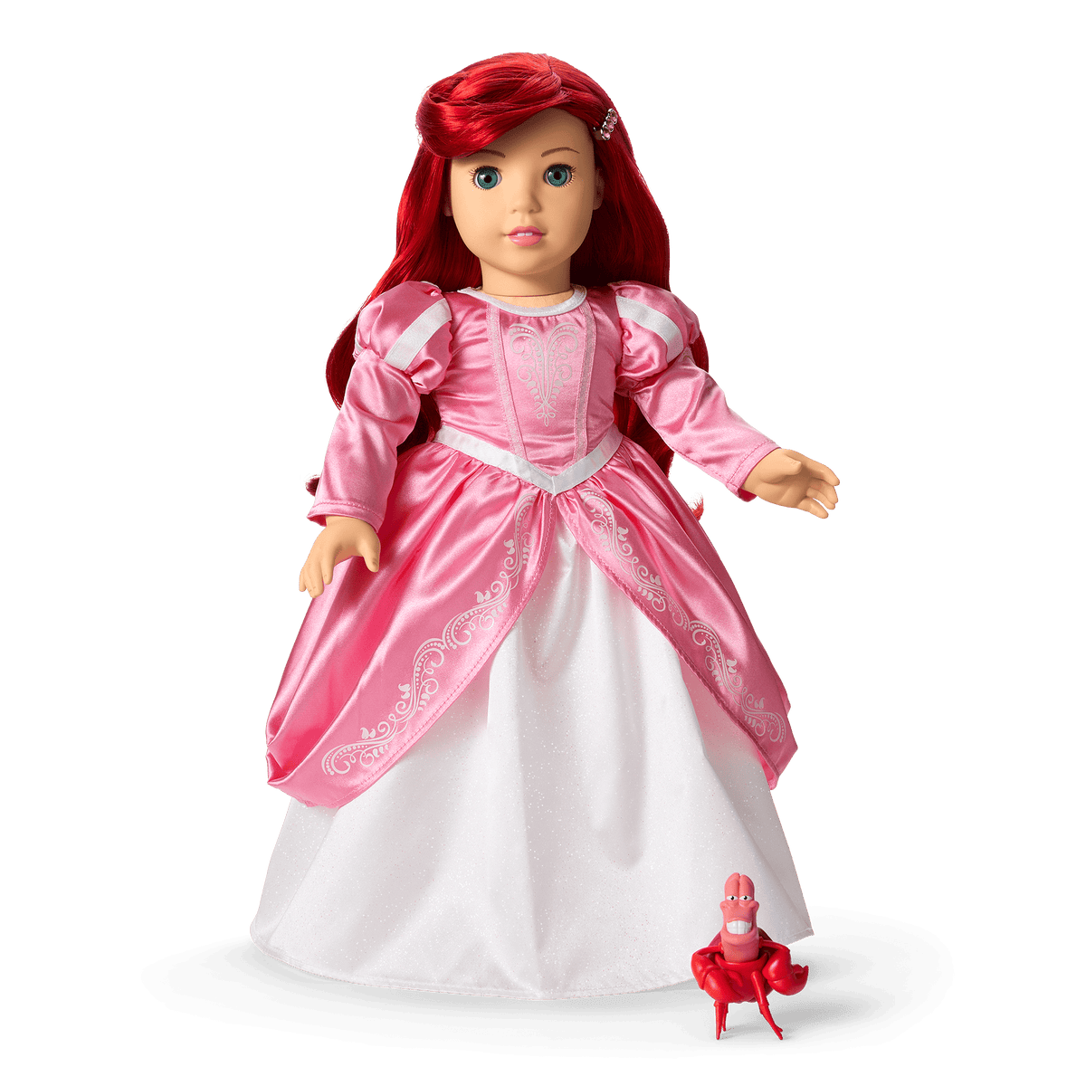 American Girl? Disney Princess Ariel Castle Ball Gown, Sebastian & Accessories for 18-inch Dolls