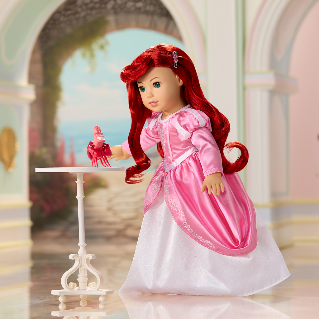 American Girl? Disney Princess Ariel Castle Ball Gown, Sebastian & Accessories for 18-inch Dolls