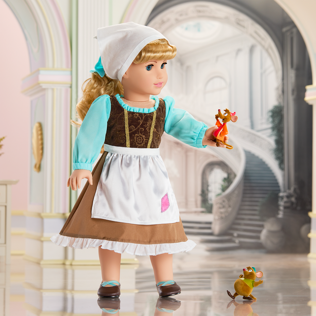 American Girl? Disney Princess Cinderella Day Dress, Friends & Accessories for 18-inch Dolls
