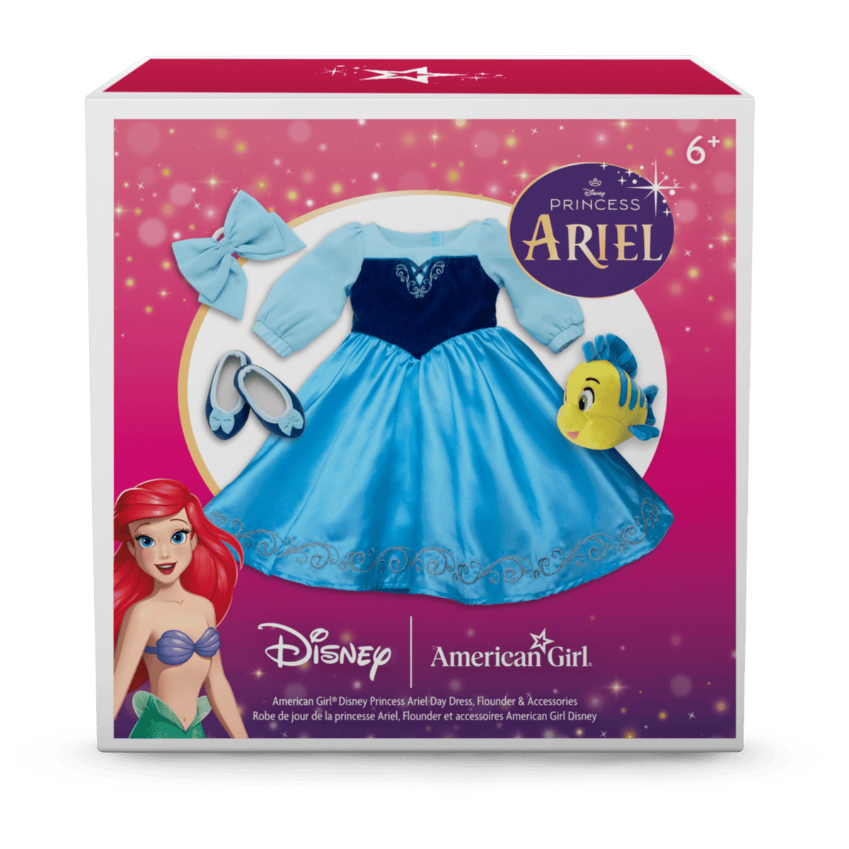American Girl? Disney Princess Ariel Day Dress, Flounder & Accessories for 18-inch Dolls