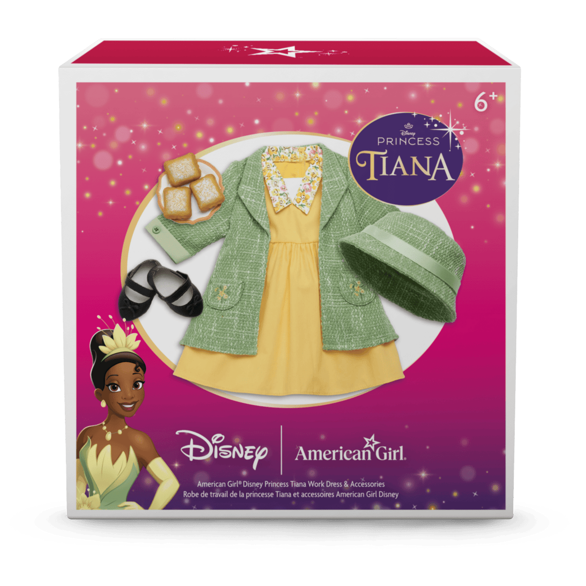 American Girl? Disney Princess Tiana Work Dress & Accessories for 18-inch Dolls
