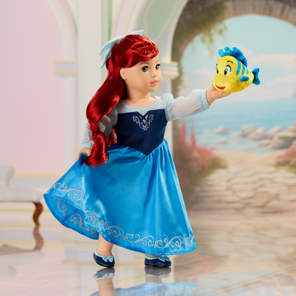 American Girl? Disney Princess Ariel Day Dress, Flounder & Accessories for 18-inch Dolls